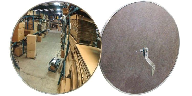 Z-bracket mirror mount installed on a wall