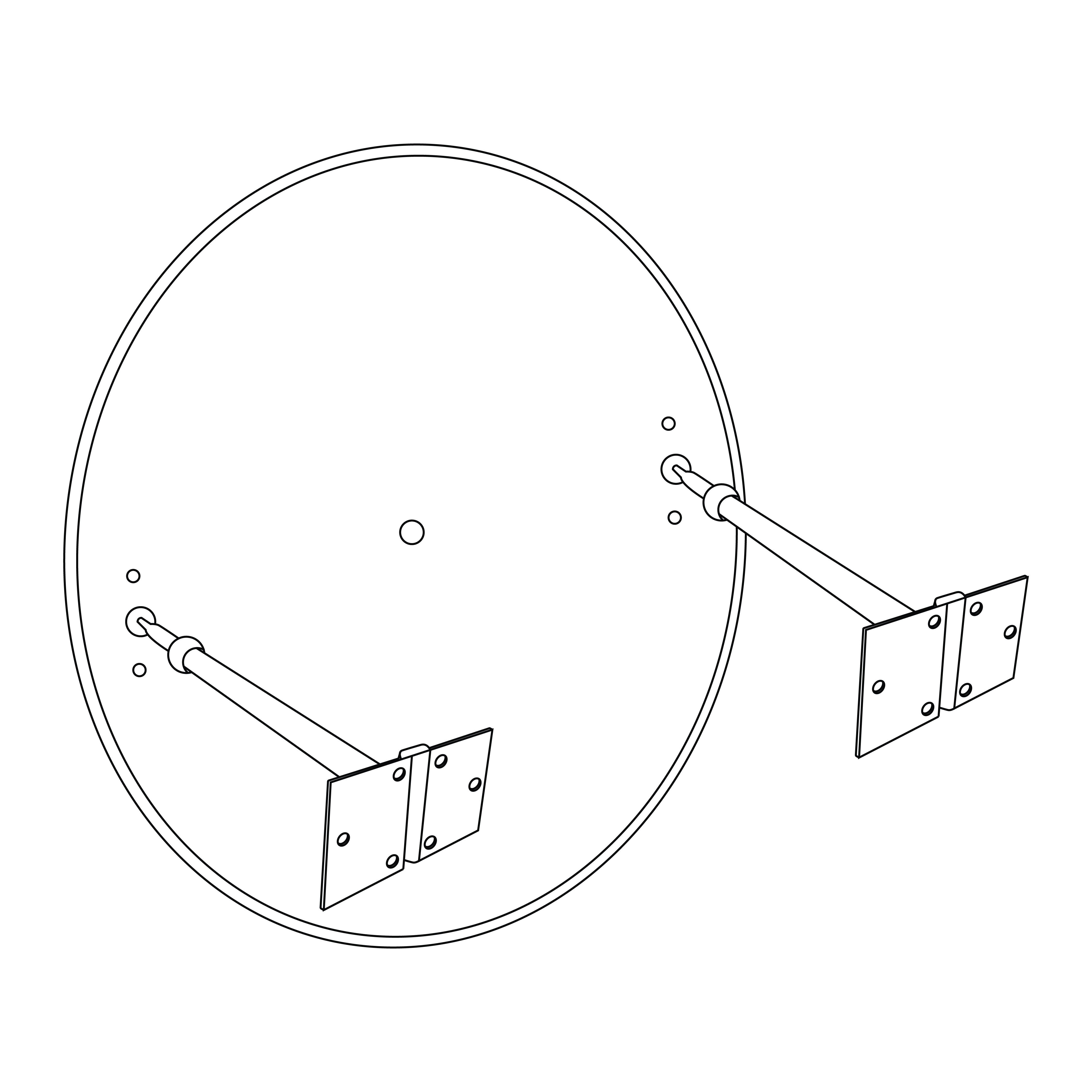 Double-arm telescoping bracket backing drawing